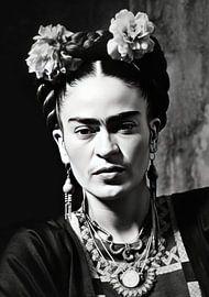 Frida Poster Print Black and White
