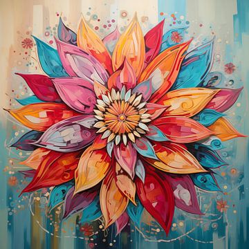 Fleur gracieuse et colorée sur TheXclusive Art