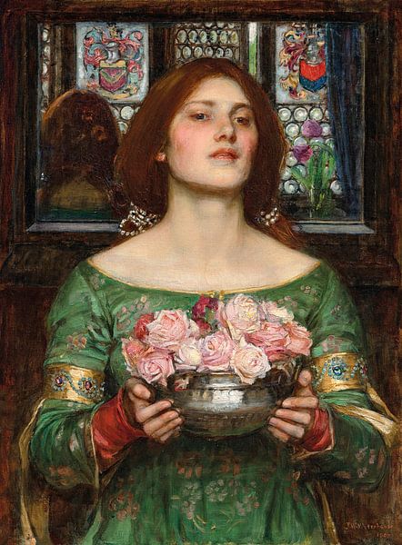 Gather Ye Rosebuds While Ye May, John William Waterhouse (1908) by Masterful Masters
