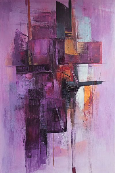 Abstract Purple Contrast by Modern Collection