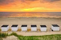 Zonsondergang op het strand van Texel 4 / Sunset on the beach of Texel 4 van Justin Sinner Pictures ( Fotograaf op Texel) thumbnail