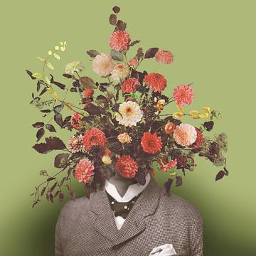 Self portrait with flowers 17