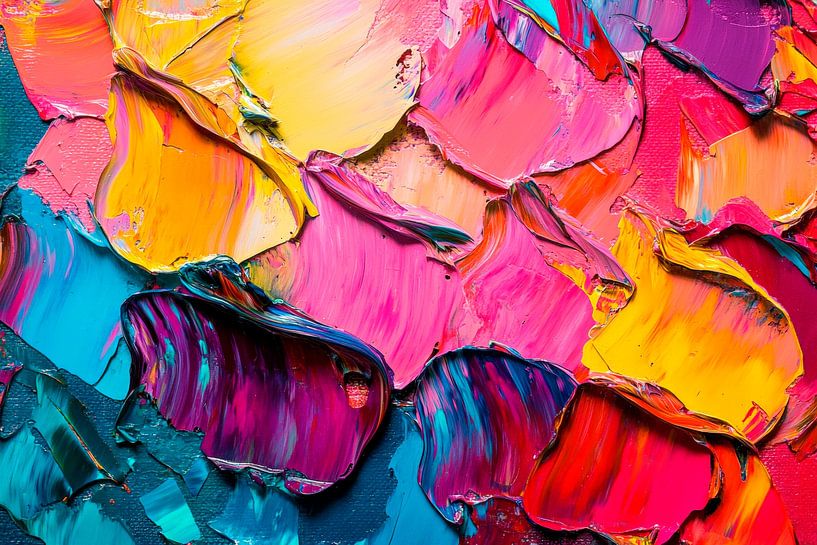 Colourful acrylic paints on canvas by Poster Art Shop