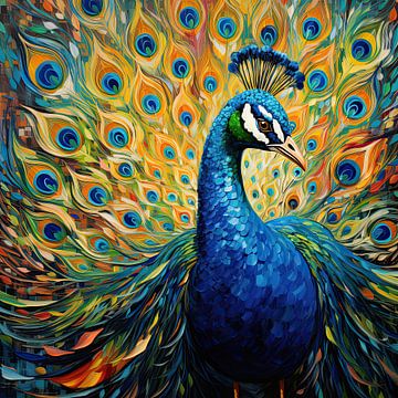 Peacock in Nature by Blikvanger Schilderijen