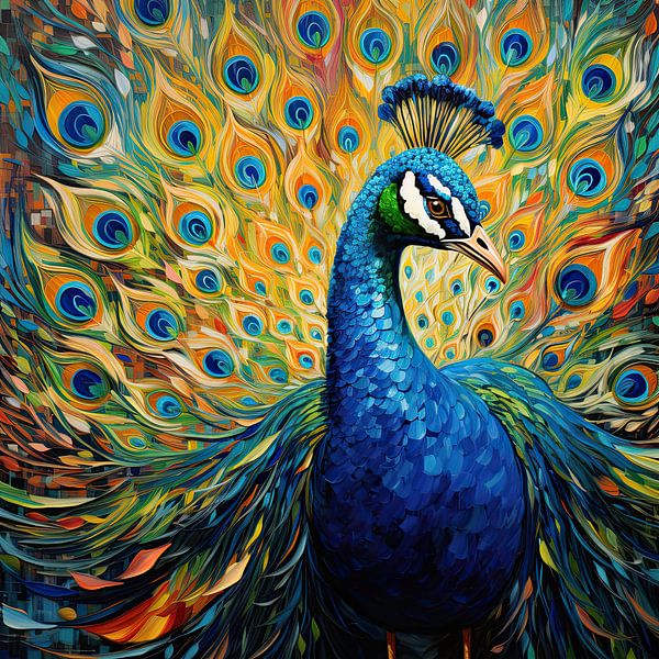 Peacock in Nature by Eye catching paintings