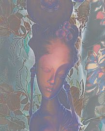 Verlichte Godin van Monki's foto shop