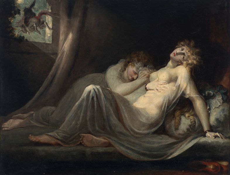 Henry Fuseli. L'incube laisse deux jeunes femmes endormies par 1000 Schilderijen