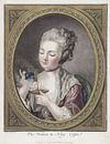 Büste einer jungen Frau beim Kaffeetrinken, Louis-Marin Bonnet, 1774 von Atelier Liesjes Miniaturansicht