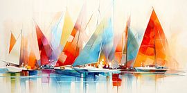 Voiliers abstrait
