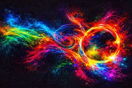 Energieorbit im Farbsturm – Energy Orbit in the Color Vortex von ButterflyPix