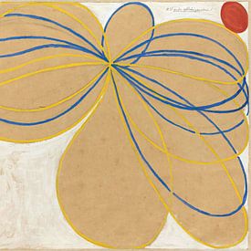 Evolution, No. 15, Group IV, The Seven-Pointed Stars (1907) by Hilma af Klint by Peter Balan