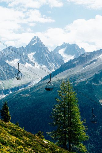 Chairlift in the Alps || Travel photography French Alps