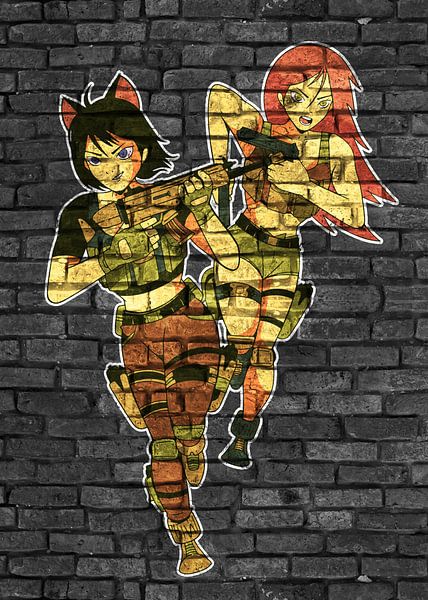 Anime Manga Female Soldiers by KalliDesignShop
