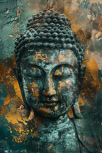 Mysterieuze Boeddha in rustieke stijl