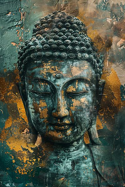 Mysterious Buddha in rustic style by Art & Soul Creations