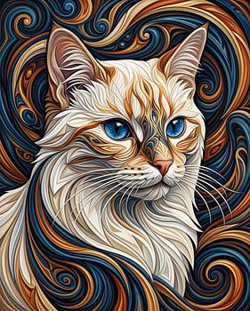 Blue-Eyed Cat: Psychedelic Art
