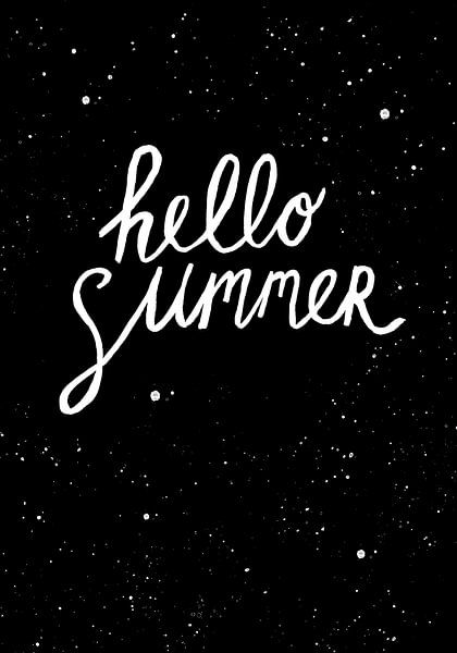 Sommer Zitat schwarz und weiß von HelloHappylife