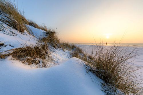 Winterlicht boven de Amelander duinen