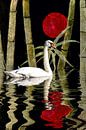 Swan Spell - Blood Moon by Christine Nöhmeier thumbnail