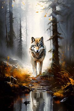 Wolf bos van Mateo