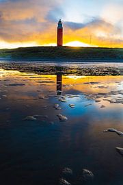 sunrise behind the lighthouse