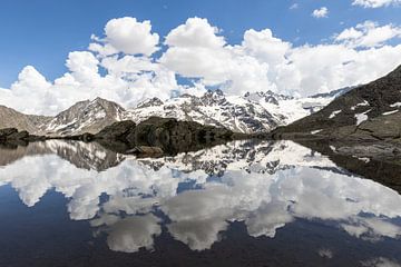 Reflective mountain lake Gran Paradiso