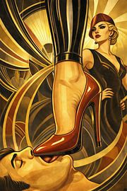 Femdom Elegance: Dominance in Gold