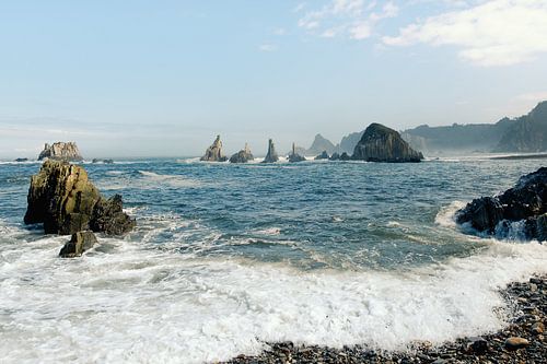 Plage de Gueirúa en Espagne