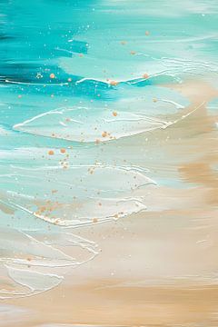 Abstract strand en zee schilderij van Imperial Art House