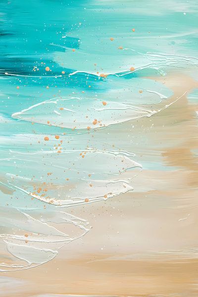 Abstract strand en zee schilderij van Imperial Art House