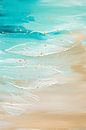 Abstract strand en zee schilderij van Imperial Art House thumbnail