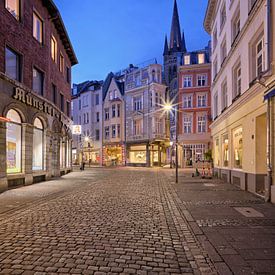 In the city centre of Aachen at the blue hour by Rolf Schnepp