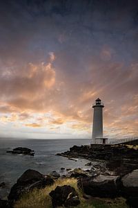 Leuchtturm im Sonnenuntergang, Le Phare du Vieux-Fort, Guadeloupe
