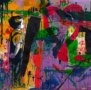 Hommage Banksy - Love - Abstrakt Game