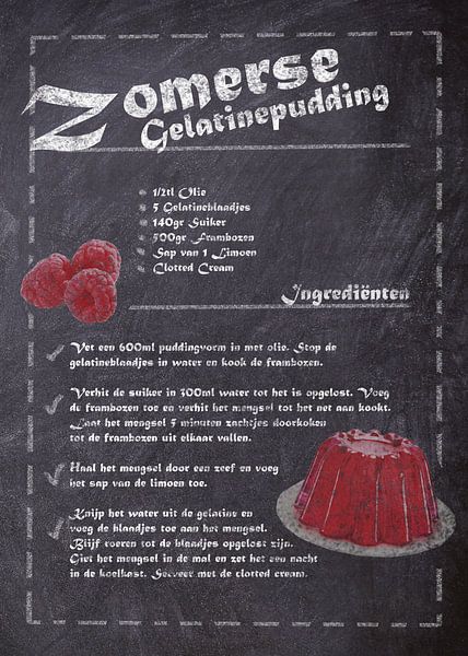 Dessert-Rezept - Sommer-Gelatine-Pudding von JayJay Artworks