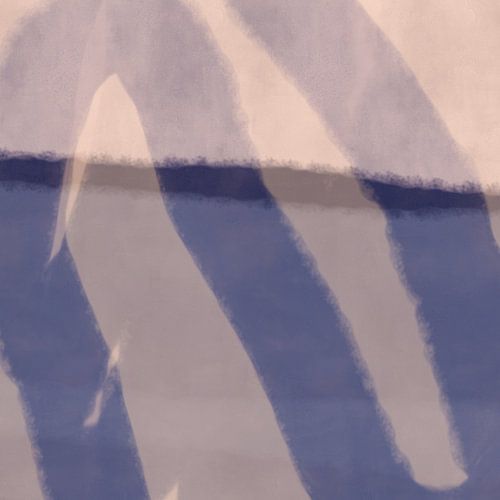 Modern abstract minimalistisch schilderij in lila, wit, violet