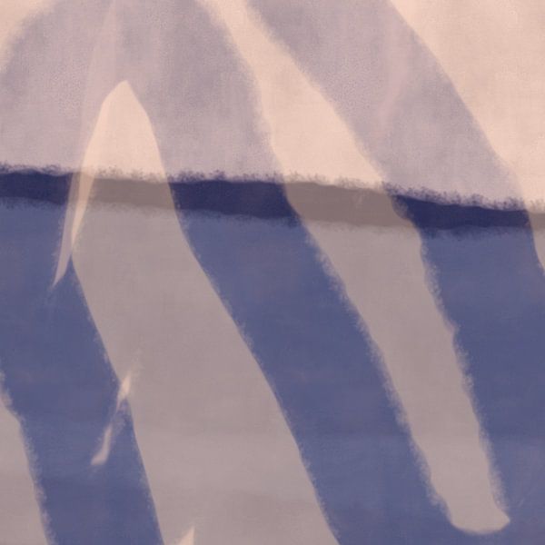 Modern abstract minimalist painting in lilac, white, violet by Dina Dankers