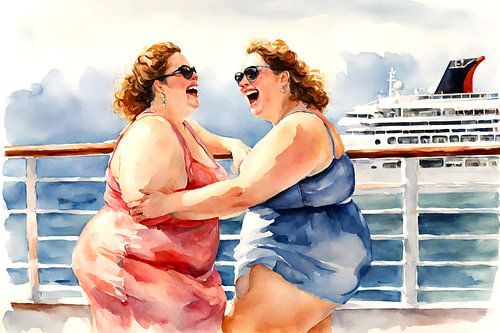 2 femmes douillettes en croisière sur De gezellige Dames