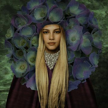 Vintage Beauty Capuchon Hortensia van Yvonne Zeldenthuis