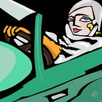 Tamara's bijna-zelf portret met een andere Bugatti