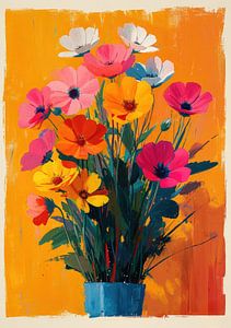 Blumenstrauß, Blumen, Vase