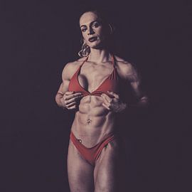 Fitnessfotografie Wanddekoration – Schwarz-Weiß und Farbe Sportraum  10 von FotoDennis.com | Werk op de Muur