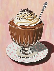 Dessert Art | Leckere Schokoladenmousse auf Teller