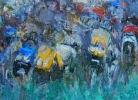 Cyclists in the Tour de France