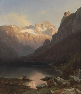 Paul Weber, Blick auf den Gosauer See, 1866