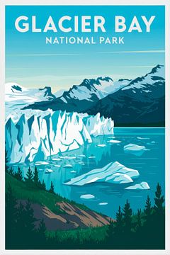 Nationaal Park Glacier Bay van Poster Art Shop