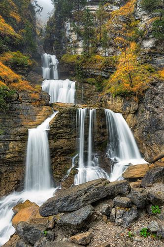 Kuhflucht waterfalls in Bavaria in autumn
