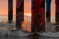 Colorful splashing wave