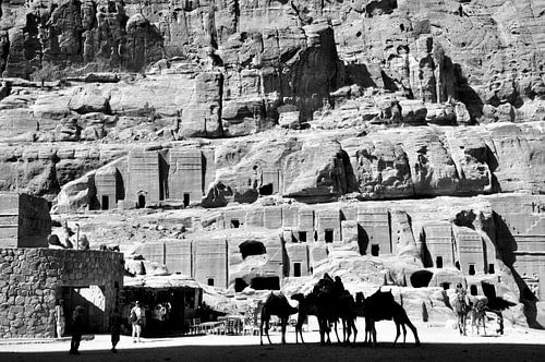 Sculpturen van licht en steen: Petra monochroom