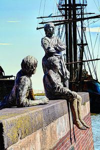 Hoorn Noord-Holland Niederlande Jungen von Kapitän Bontekoe